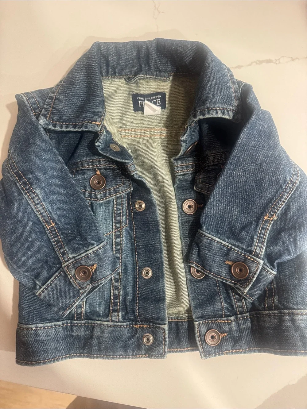 The Children's Place Dark Blue Denim Jean Jacket for Kids